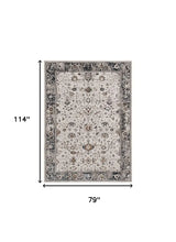 6' X 9' Gray and Ivory Area Rug - Homeroots - Flyclothing LLC