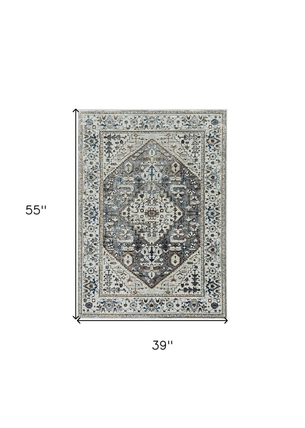3' X 5' Grey Parisian Area Rug - Homeroots - Flyclothing LLC