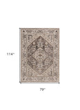 7' X 10' Gray Area Rug - Homeroots