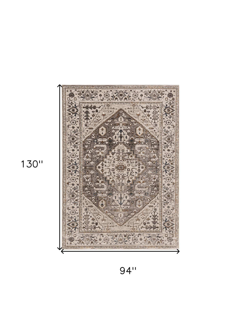 8' X 11' Gray Area Rug - Homeroots - Flyclothing LLC