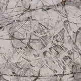 7' Ivory Grey Machine Woven Abstract Vermicular Indoor Runner Rug - Homeroots - Flyclothing LLC