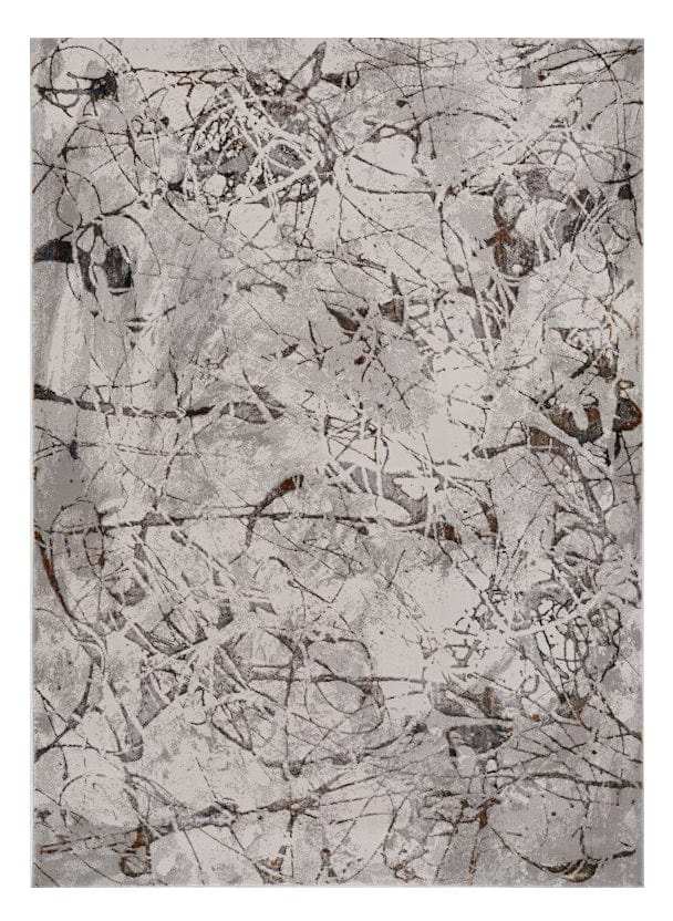 6' X 9' Gray and Ivory Area Rug - Homeroots - Flyclothing LLC