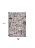 6' X 9' Gray and Ivory Area Rug - Homeroots - Flyclothing LLC