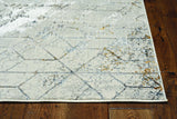 7' Ivory Machine Woven Abstract Geometric Indoor Runner Rug - Homeroots - Flyclothing LLC