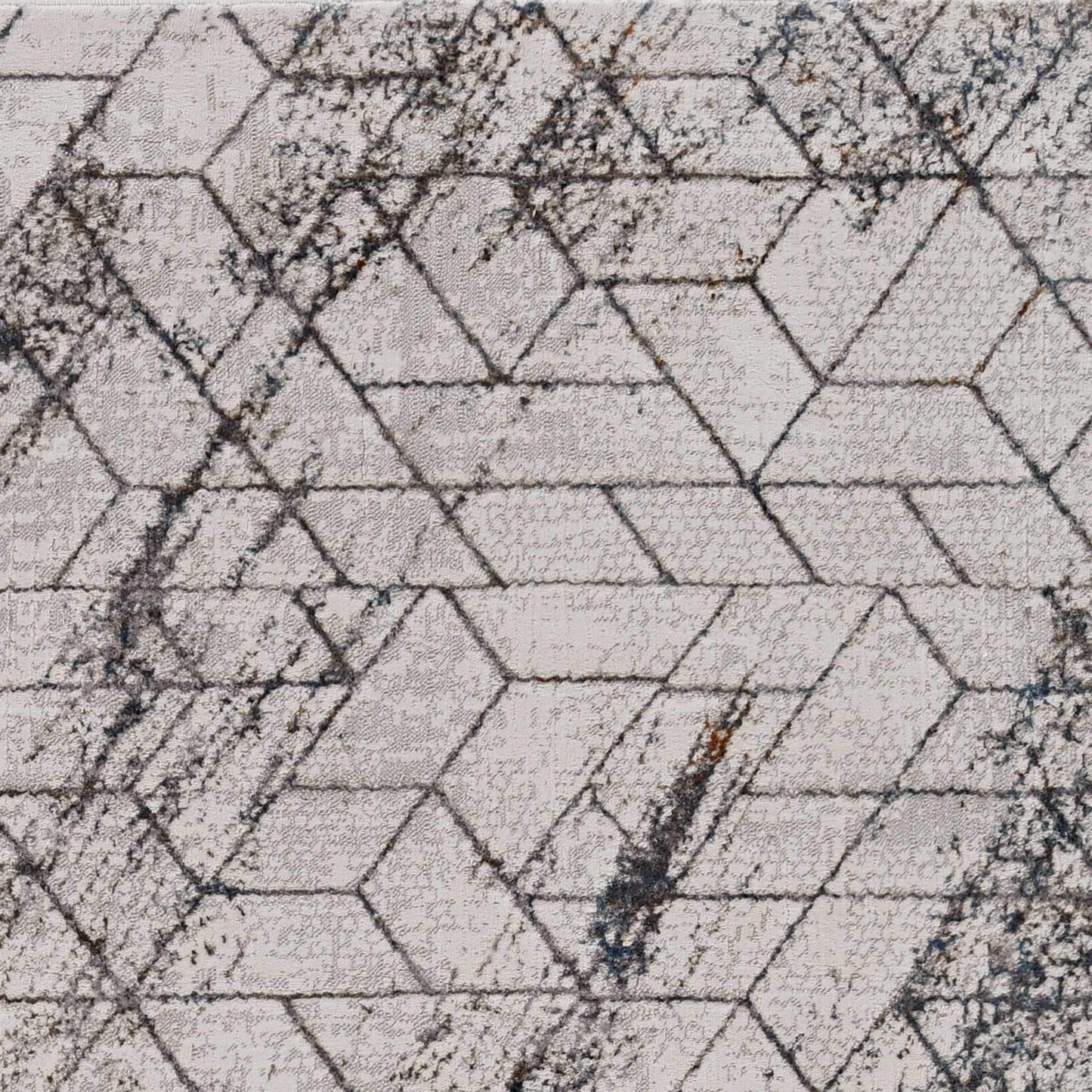 7' Ivory Machine Woven Abstract Geometric Indoor Runner Rug - Homeroots - Flyclothing LLC