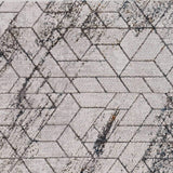 7' Ivory Machine Woven Abstract Geometric Indoor Runner Rug - Homeroots - Flyclothing LLC