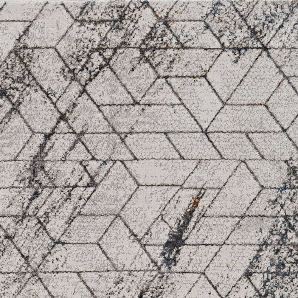 3' X 5' Ivory Geometric Pattern Area Rug - Homeroots - Flyclothing LLC