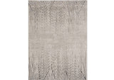 3' X 5' Ivory Or Grey Geometric Lines Area Rug - Homeroots
