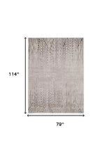 6' X 9' Gray and Ivory Area Rug - Homeroots - Flyclothing LLC