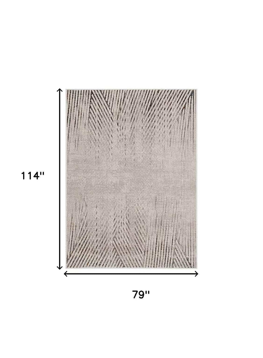 6' X 9' Gray and Ivory Area Rug - Homeroots - Flyclothing LLC