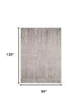 8' X 11' Gray and Ivory Area Rug - Homeroots - Flyclothing LLC