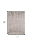 8' X 11' Gray and Ivory Area Rug - Homeroots
