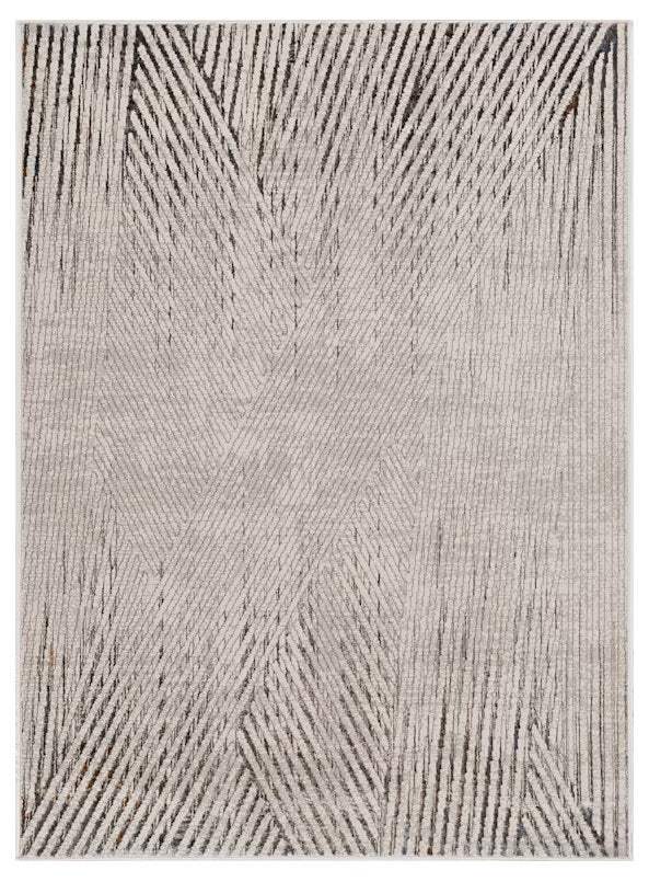 8' X 11' Gray and Ivory Area Rug - Homeroots - Flyclothing LLC