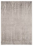 8' X 11' Gray and Ivory Area Rug - Homeroots