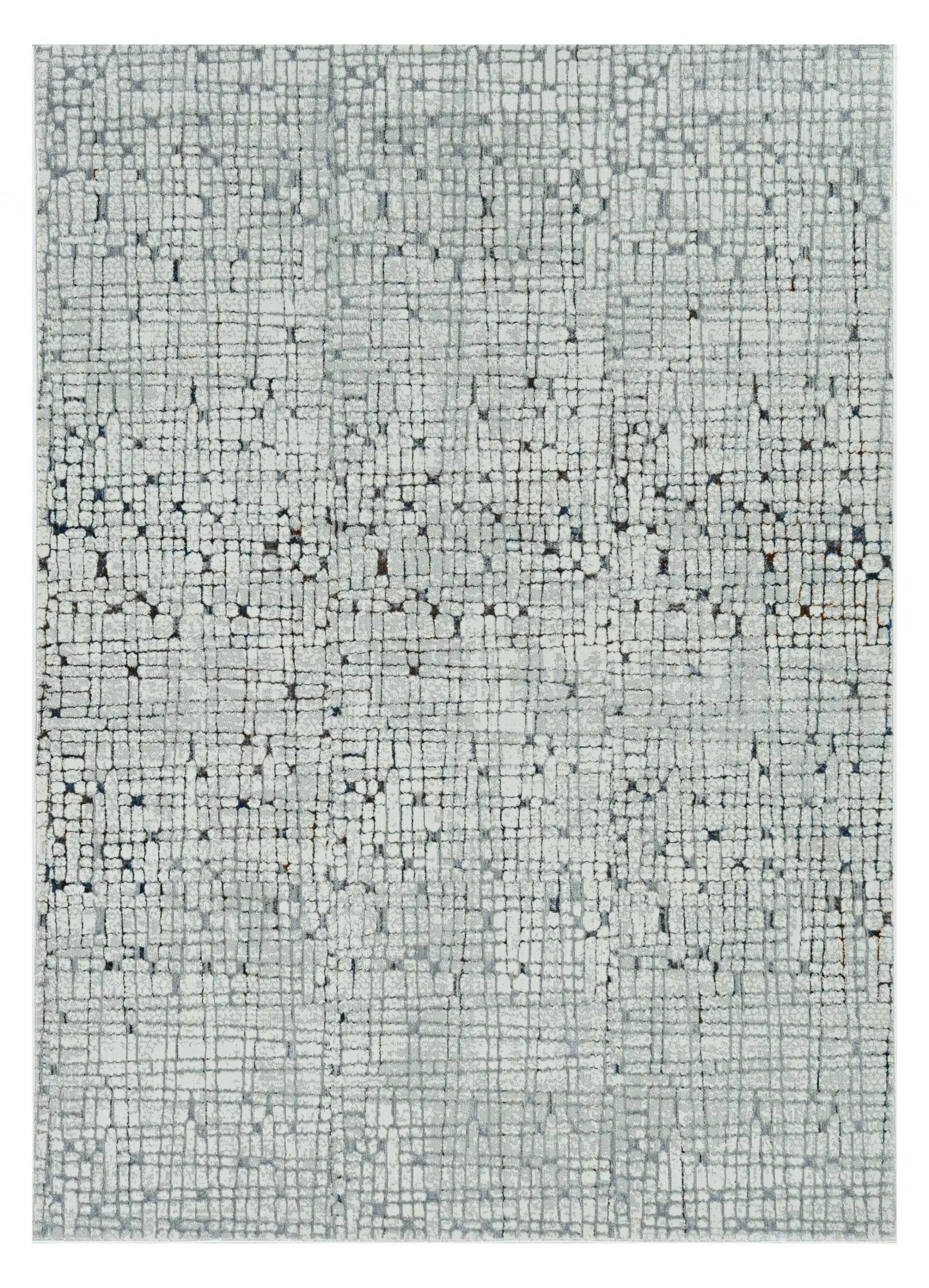 3' X 5' Grey Mosaic Area Rug - Homeroots - Flyclothing LLC