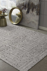 94 X 130 Grey Polyester Rug - Homeroots - Flyclothing LLC