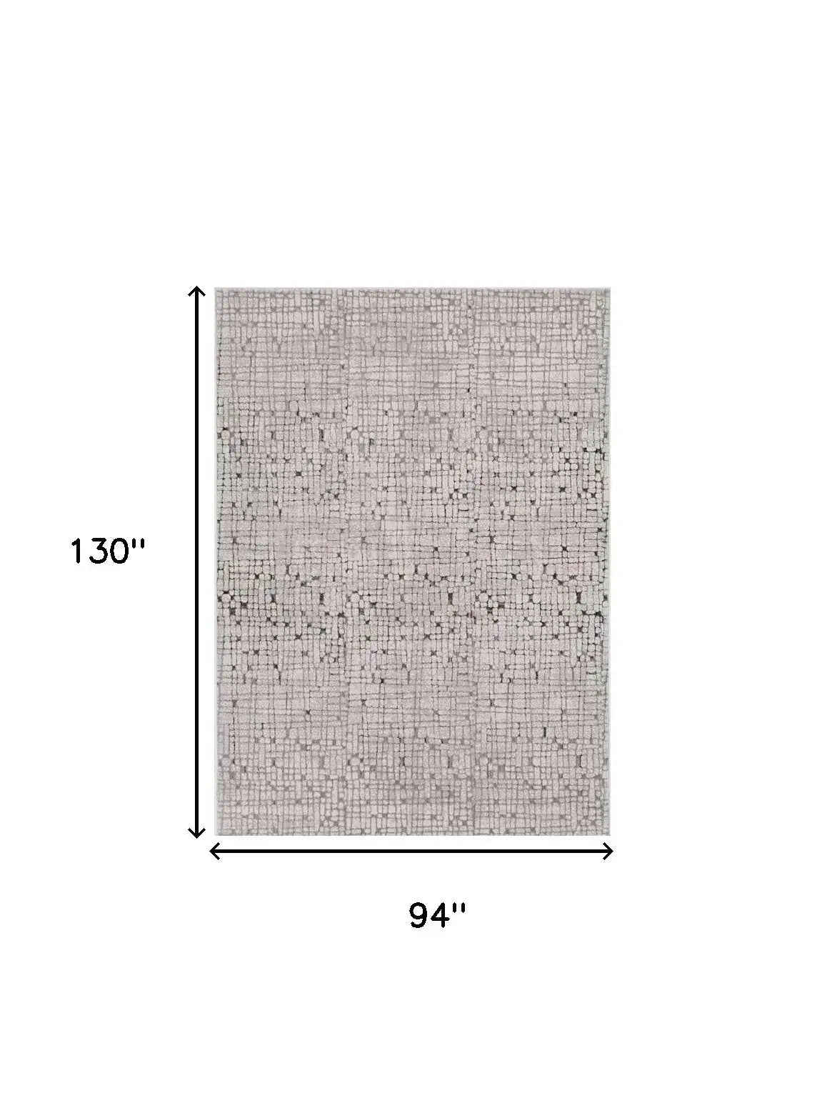 94 X 130 Grey Polyester Rug - Homeroots - Flyclothing LLC