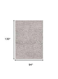 94 X 130 Grey Polyester Rug - Homeroots