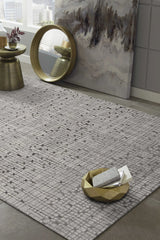 94 X 130 Grey Polyester Rug - Homeroots - Flyclothing LLC