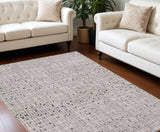 94 X 130 Grey Polyester Rug - Homeroots