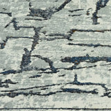 7' Grey Machine Woven Abstract Indoor Runner Rug - Homeroots - Flyclothing LLC