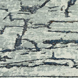 7' Grey Machine Woven Abstract Indoor Runner Rug - Homeroots - Flyclothing LLC