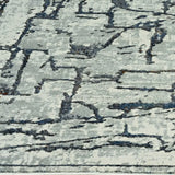 7' Grey Machine Woven Abstract Indoor Runner Rug - Homeroots - Flyclothing LLC