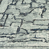 7' Grey Machine Woven Abstract Indoor Runner Rug - Homeroots - Flyclothing LLC