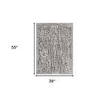 3' X 5' Grey Abstract Lines Area Rug - Homeroots - Flyclothing LLC