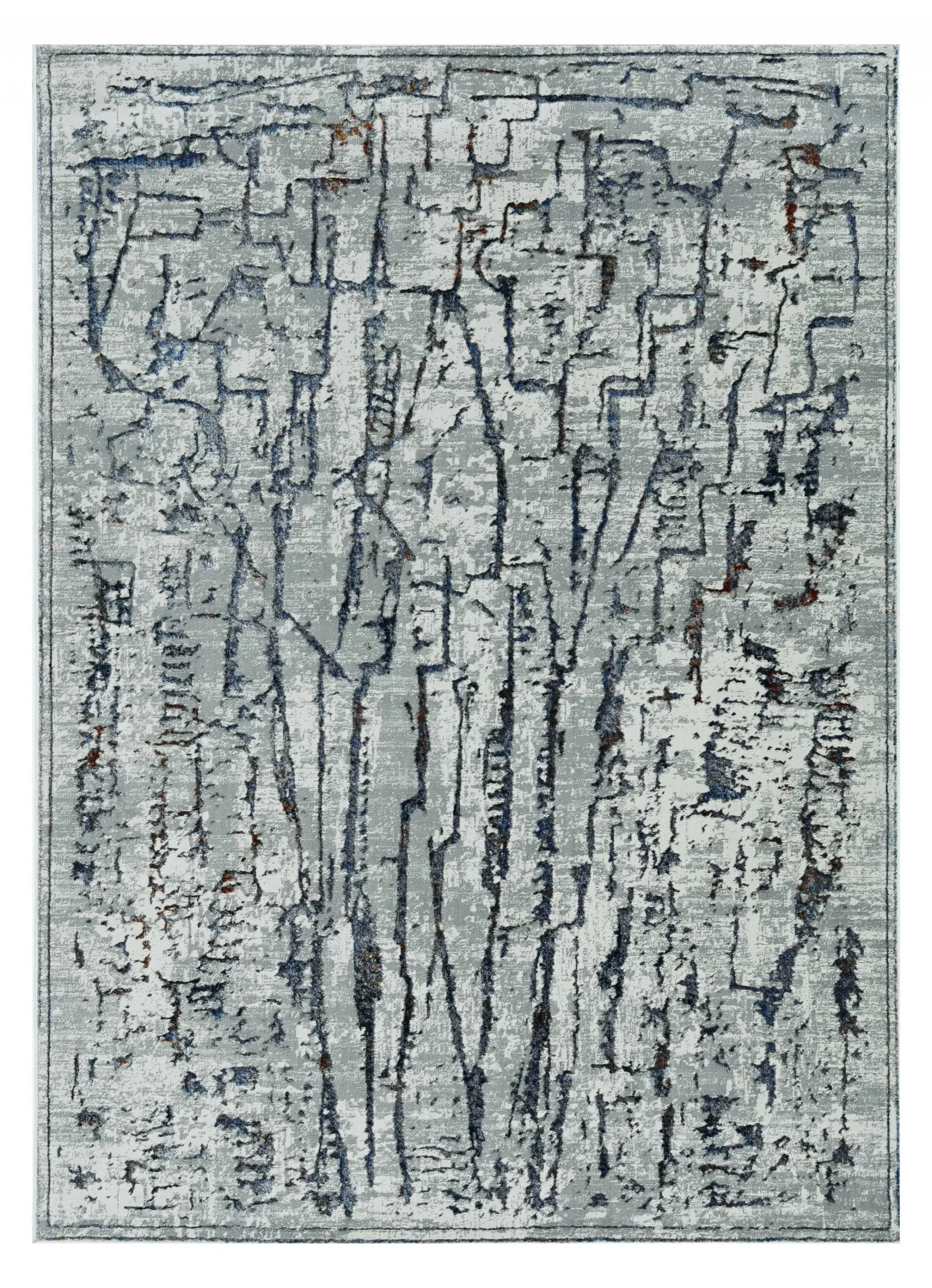 3' X 5' Grey Abstract Lines Area Rug - Homeroots - Flyclothing LLC