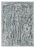 3' X 5' Grey Abstract Lines Area Rug - Homeroots