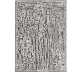 3' X 5' Grey Abstract Lines Area Rug - Homeroots