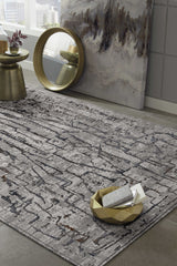 6' X 9' Grey Abstract Design Indoor Area Rug - Homeroots - Flyclothing LLC
