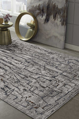 6' X 9' Grey Abstract Design Indoor Area Rug - Homeroots - Flyclothing LLC
