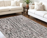 6' X 9' Grey Abstract Design Indoor Area Rug - Homeroots - Flyclothing LLC