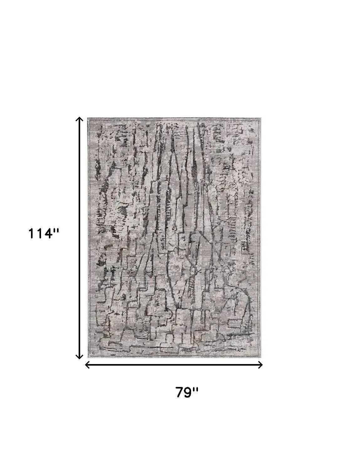 6' X 9' Grey Abstract Design Indoor Area Rug - Homeroots - Flyclothing LLC
