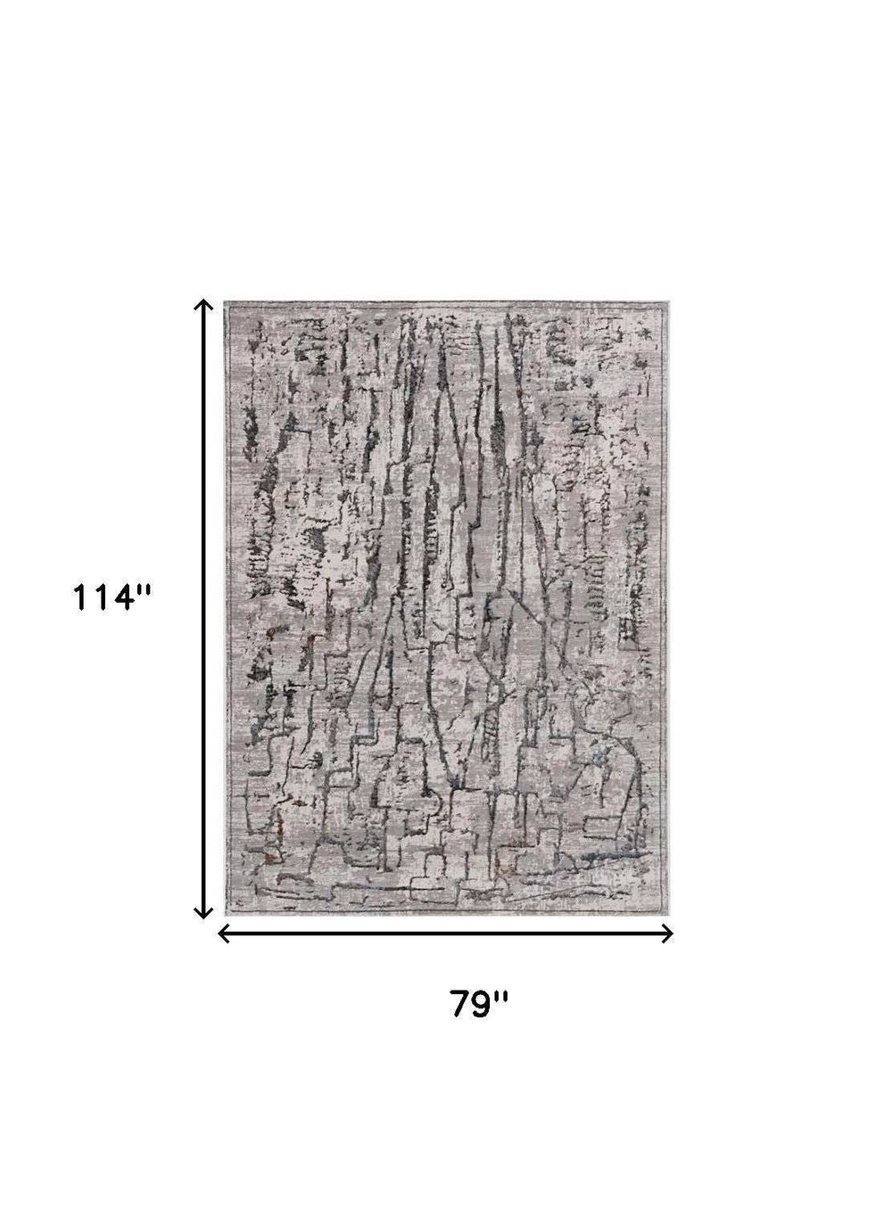 6' X 9' Grey Abstract Design Indoor Area Rug - Homeroots - Flyclothing LLC