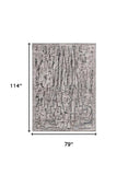 6' X 9' Grey Abstract Design Indoor Area Rug - Homeroots - Flyclothing LLC