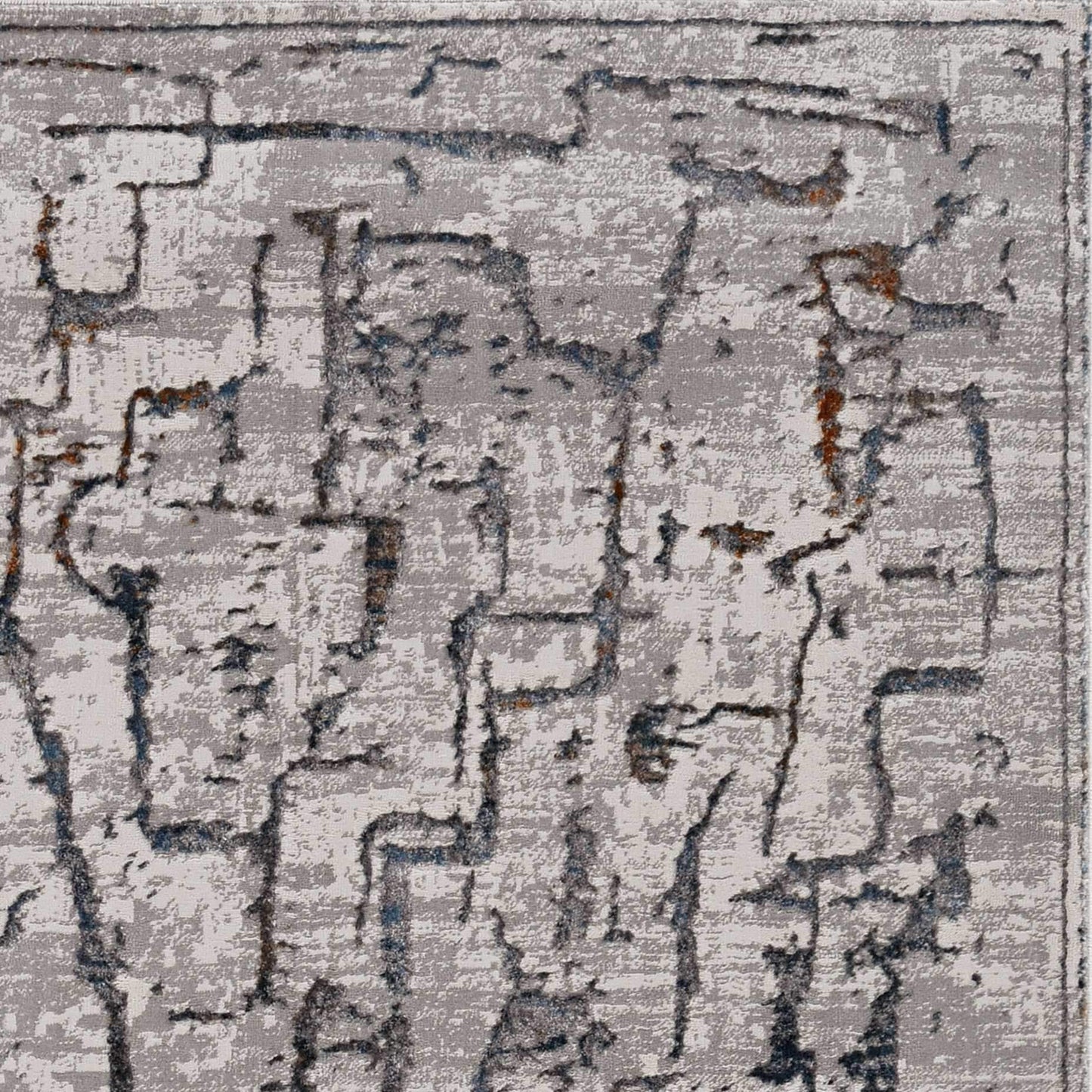 8' X 11' Grey Machine Woven Abstract Indoor Area Rug - Homeroots - Flyclothing LLC