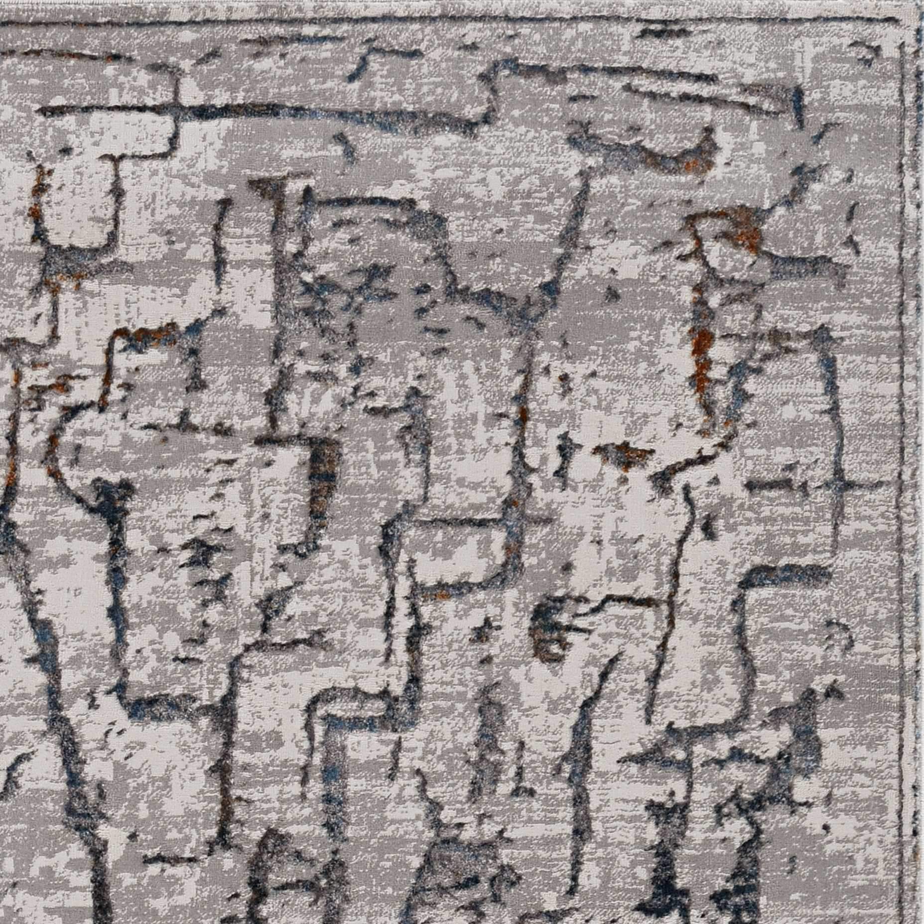 8' X 11' Grey Machine Woven Abstract Indoor Area Rug - Homeroots - Flyclothing LLC