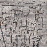 8' X 11' Grey Machine Woven Abstract Indoor Area Rug - Homeroots