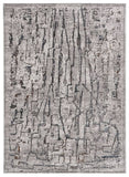 8' X 11' Grey Machine Woven Abstract Indoor Area Rug - Homeroots