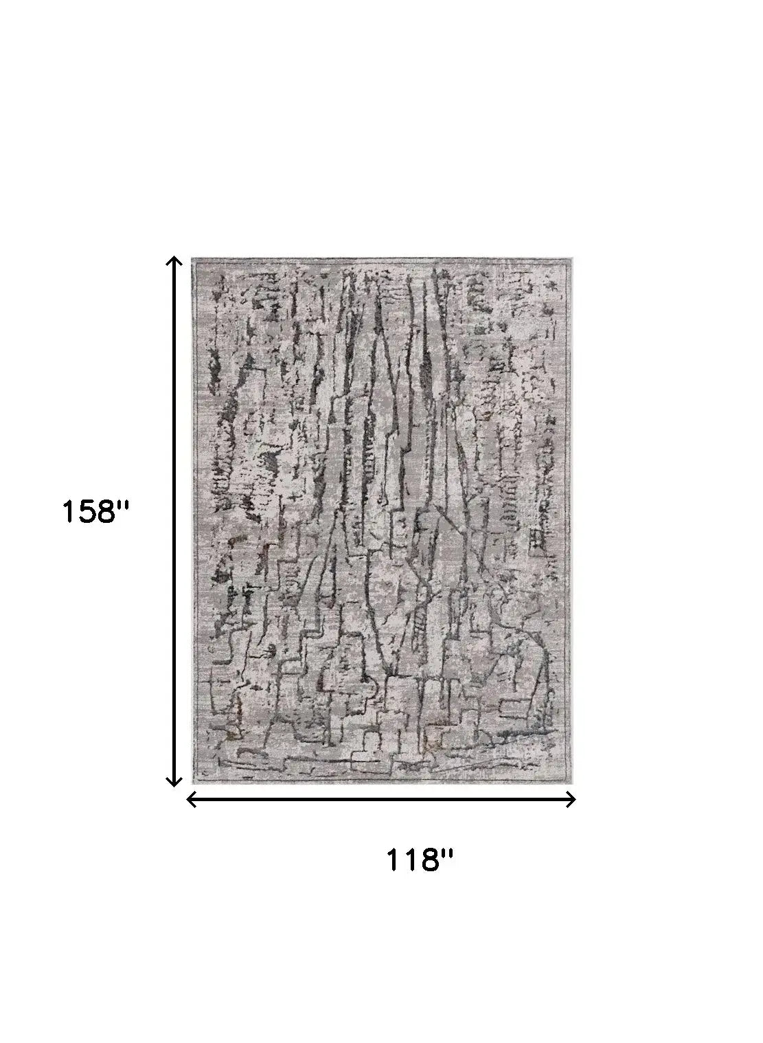10' X 13' Grey Area Rug - Homeroots - Flyclothing LLC