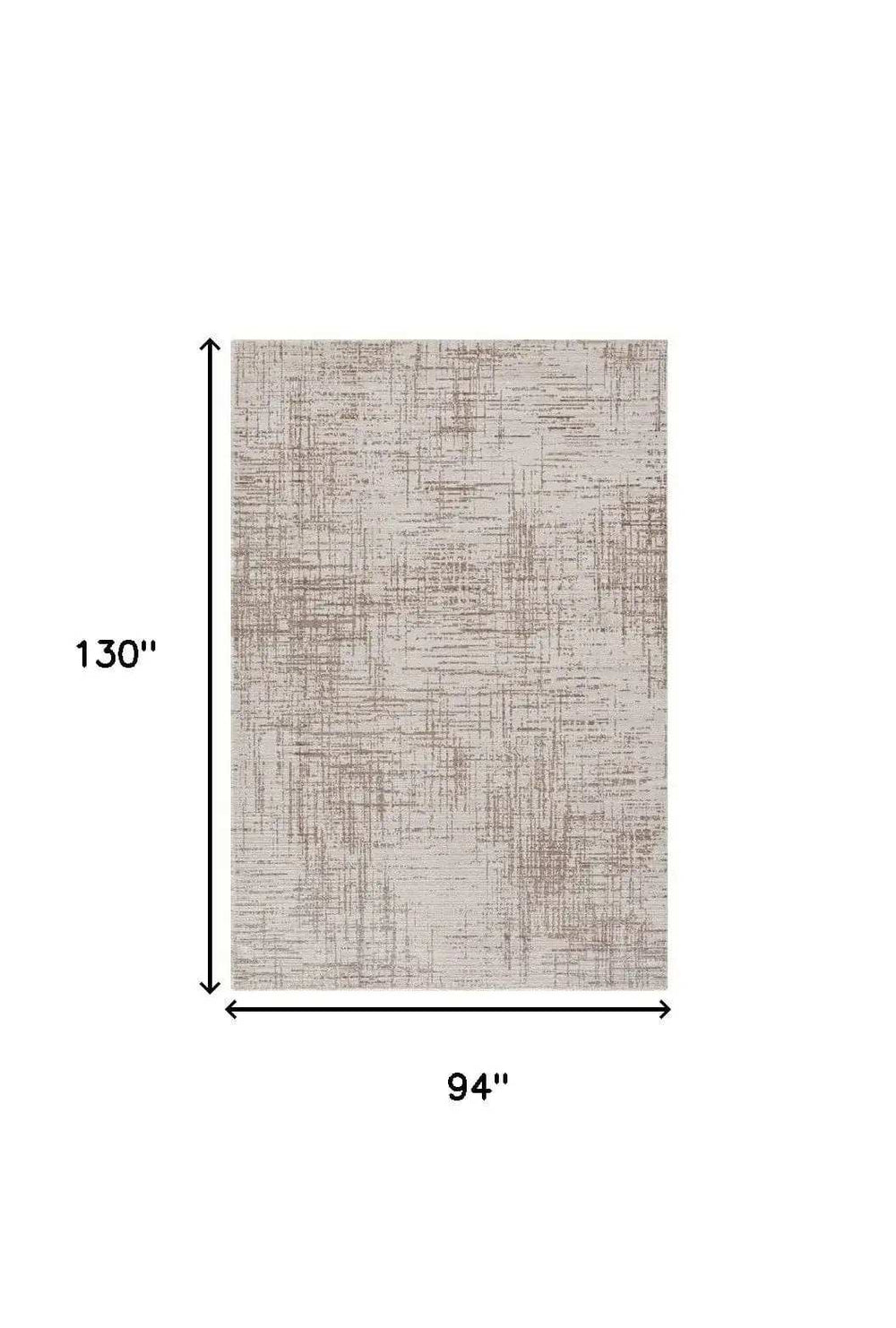 8' X 11' Natural Beige Machine Woven Scratch Indoor Area Rug - Homeroots - Flyclothing LLC