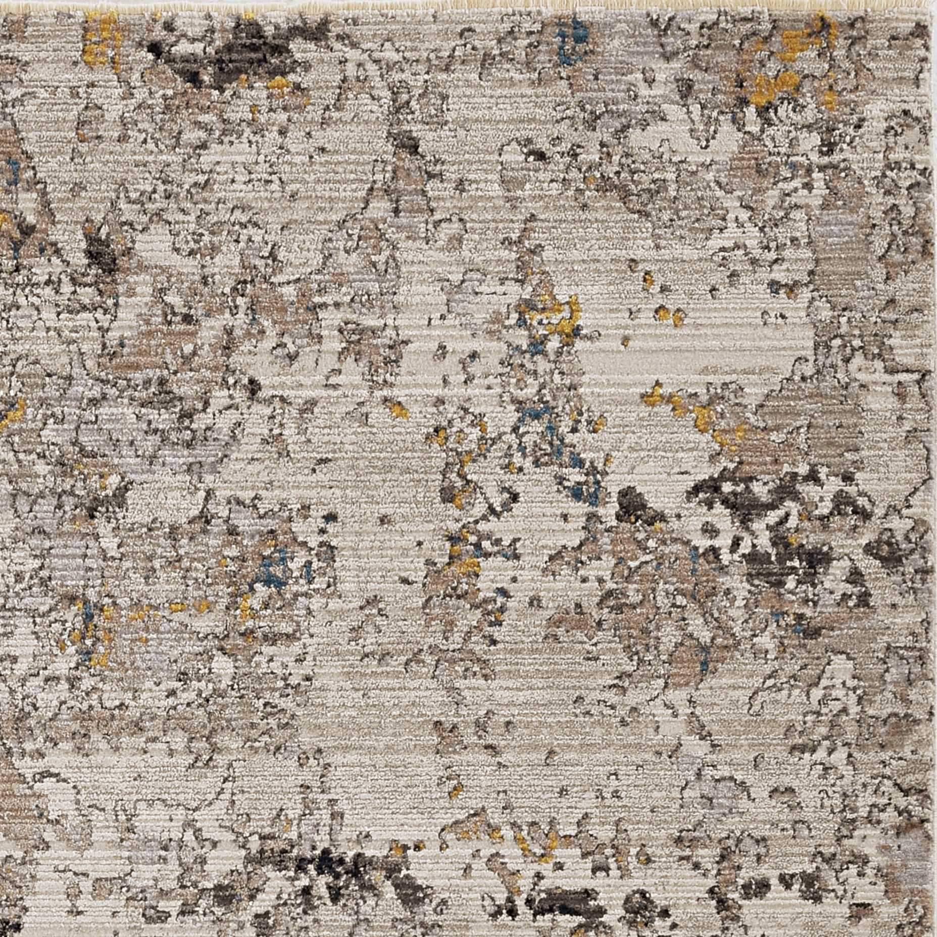 4' X 6' Silver Machine Woven Shrank Abstract Industrial Style Indoor Area Rug - Homeroots - Flyclothing LLC