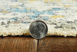 4' X 6' Silver Machine Woven Shrank Abstract Industrial Style Indoor Area Rug - Homeroots