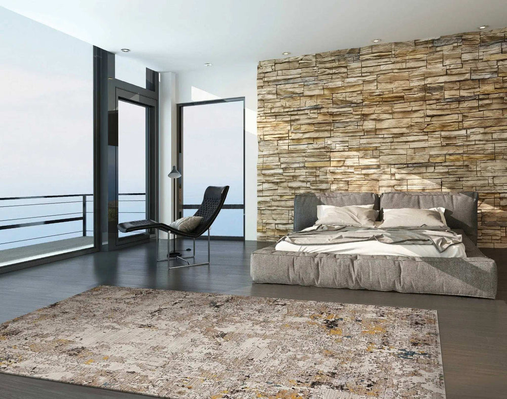 94 X 130 Silver Polyester Rug - Homeroots - Flyclothing LLC