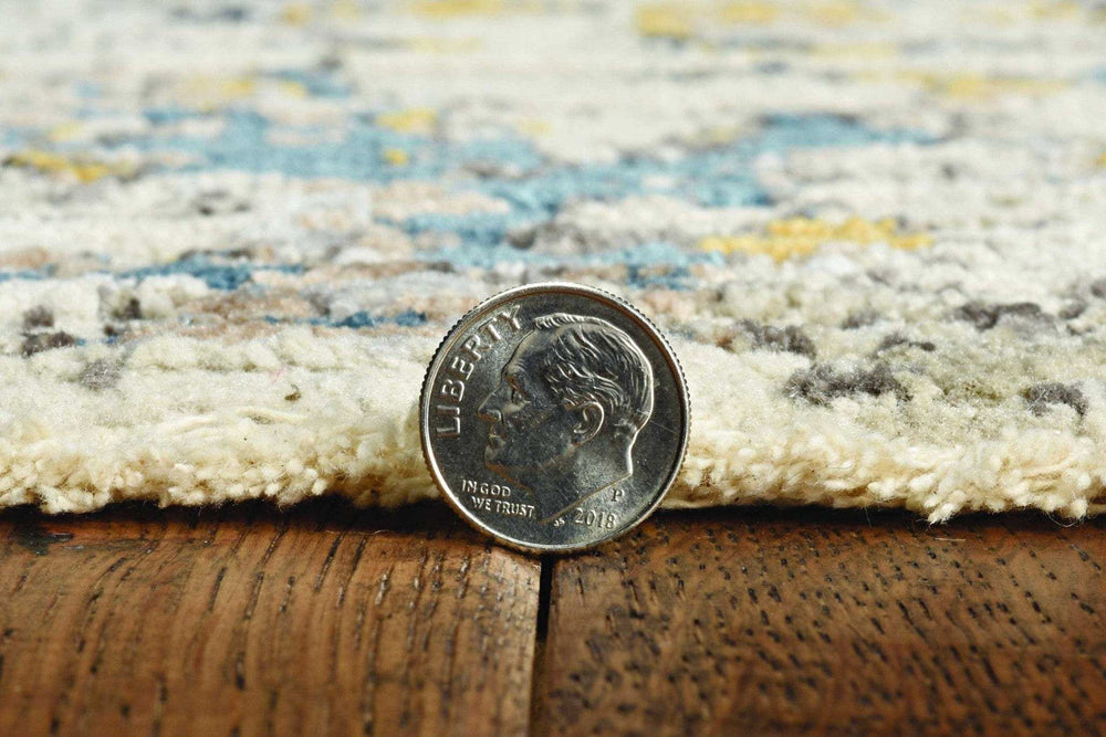8' Silver Round Area Rug - Homeroots - Flyclothing LLC