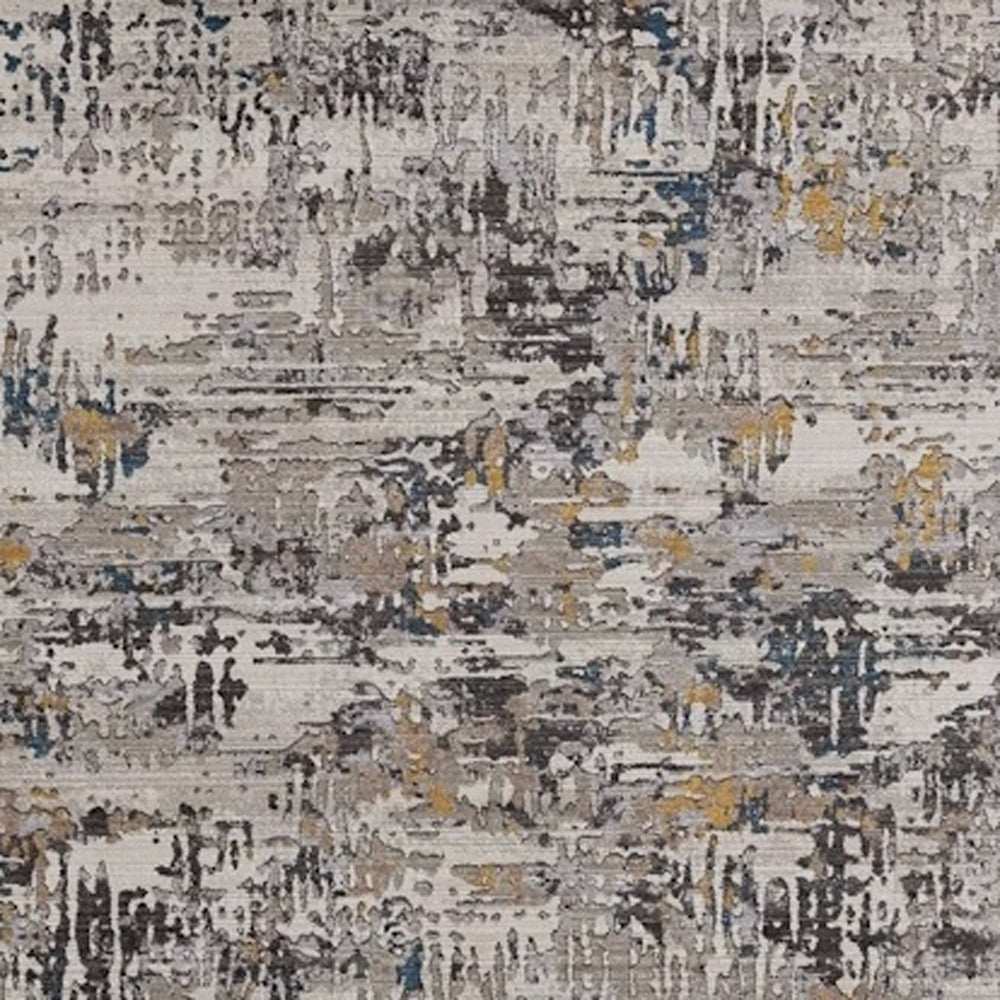 8' X 11' Grey Machine Woven Abstract Splatter Indoor Area Rug - Homeroots - Flyclothing LLC