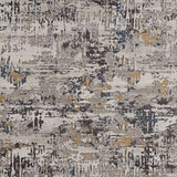 8' X 11' Grey Machine Woven Abstract Splatter Indoor Area Rug - Homeroots - Flyclothing LLC
